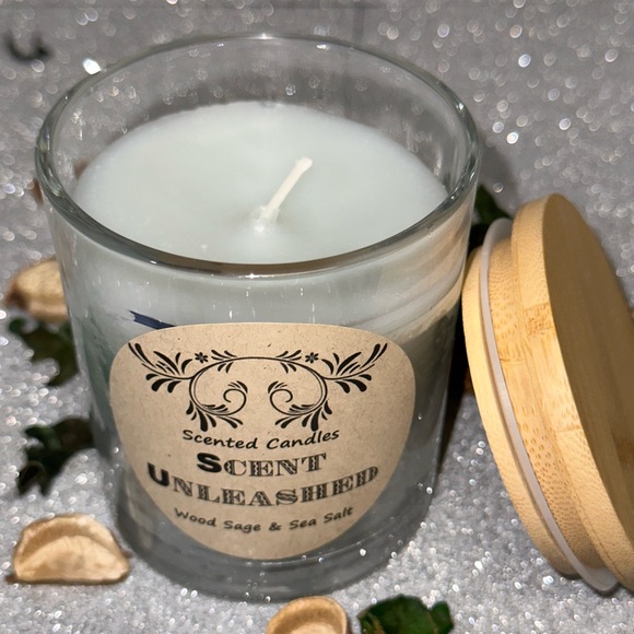 WOOD SAGE SEA SALT, SCENT UNLEASHED LLC, LUXURY HAND POURED SCENTED CANDLES - Picture 4 of 4